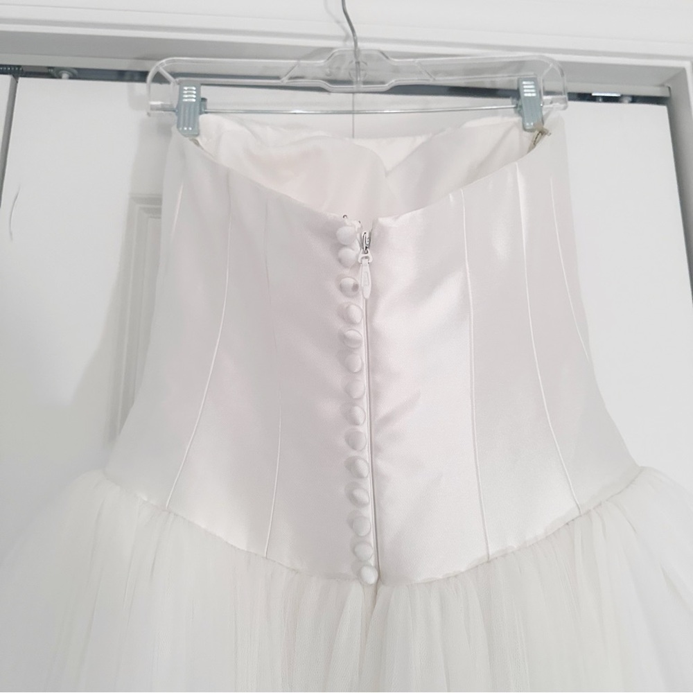 Jenny by Jenny Yoo Georgina Strapless Corset Drop-Waist Tulle Wedding Gown - Picture 8 of 12